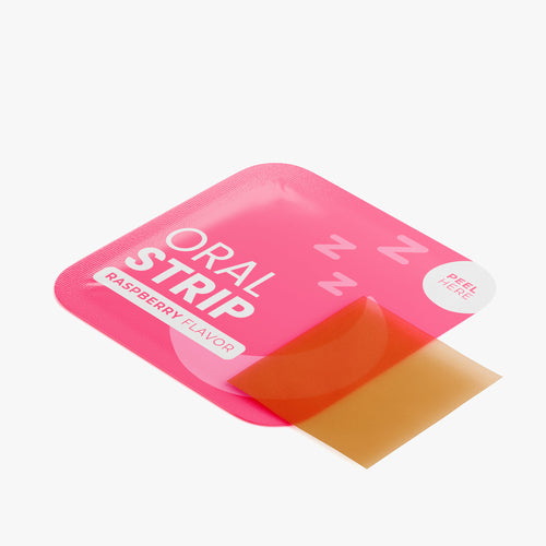 Happy Strips Dream Defender Packaging – Raspberry Sleep Aid Oral Strips with Melatonin